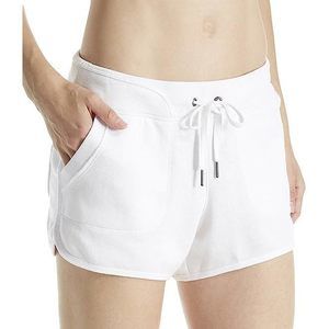 Calvin Klein Womens Distress Wash Rib Trim Shorts,X-Large
